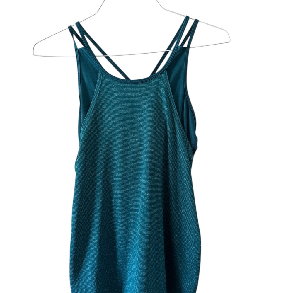 All in Motion Teal girls tank top Double Strap